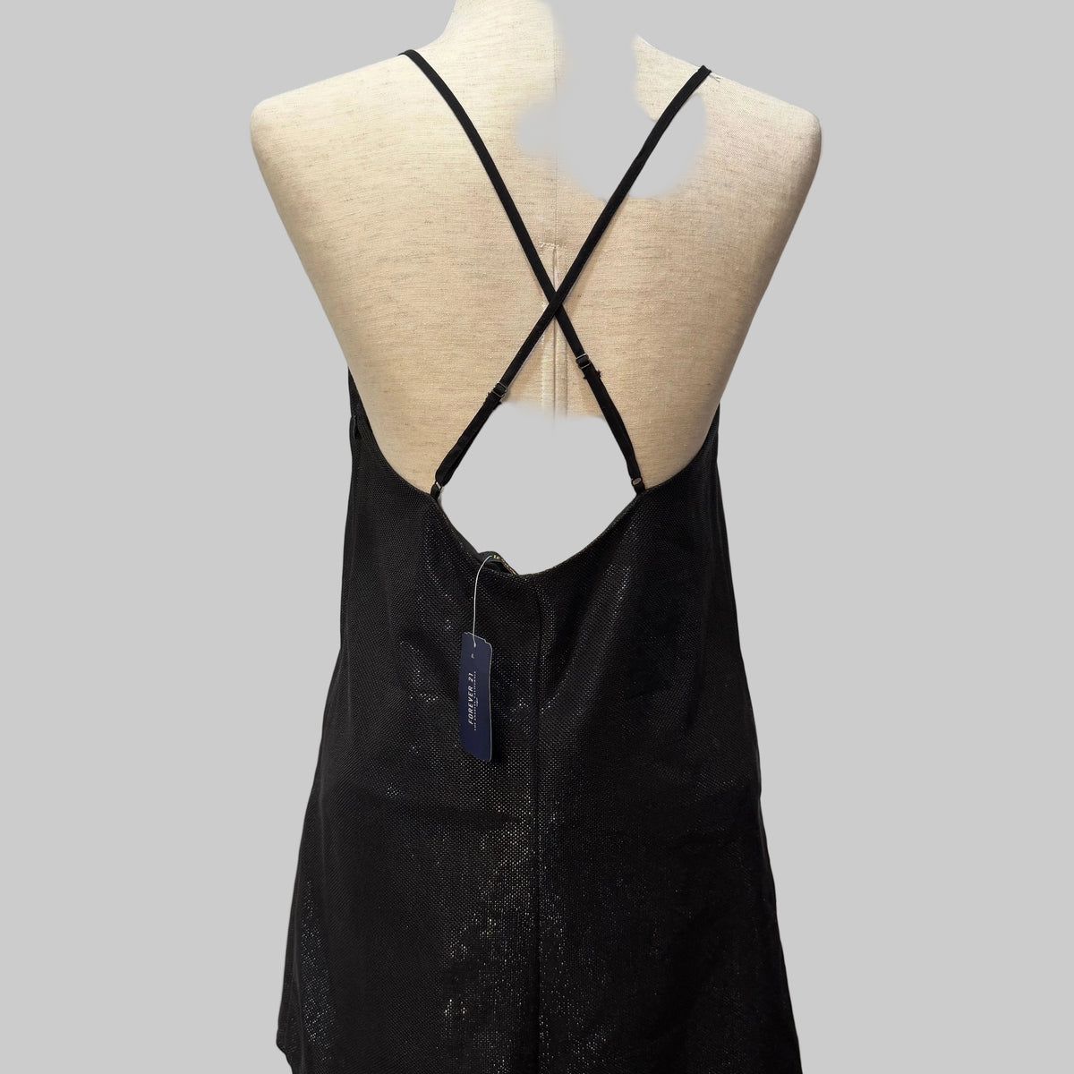 Forever 21 Black Metallic Dress