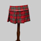 Music Legs School Girl Micro Mini Plaid Skirt