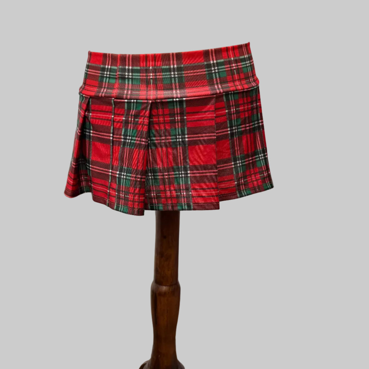 Music Legs School Girl Micro Mini Plaid Skirt