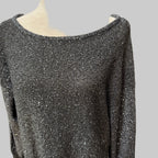 Venus Silver Sequined Sweater Dress