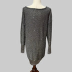 Venus Silver Sequined Sweater Dress