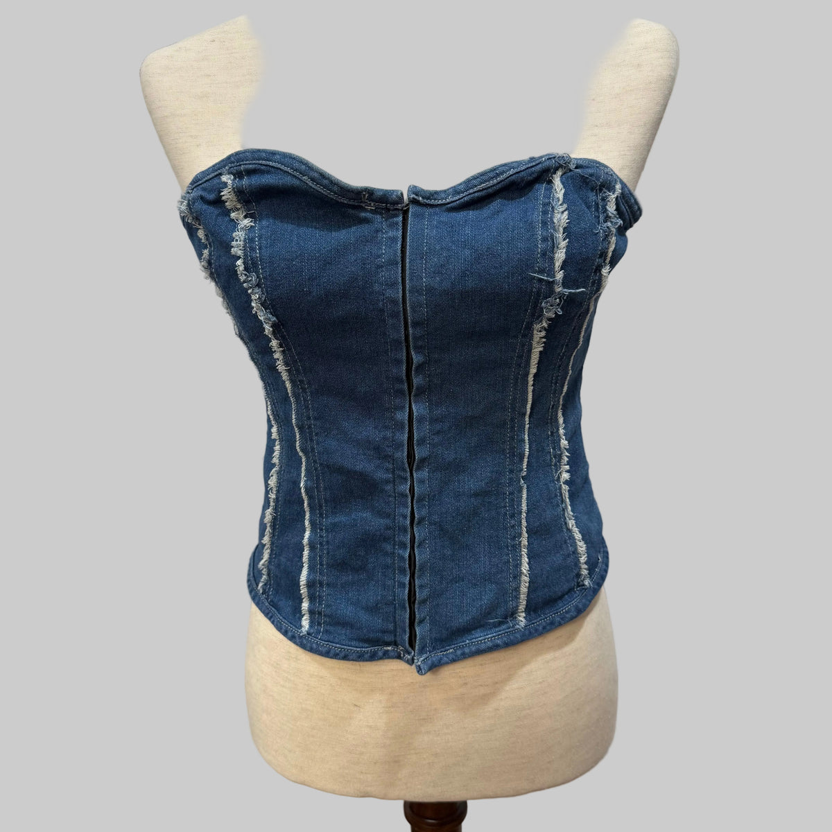 SHEIN | Denim Faux Corset Bustier