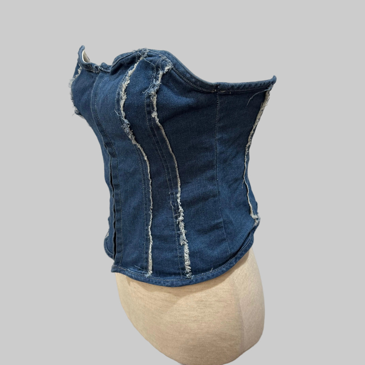 SHEIN | Denim Faux Corset Bustier
