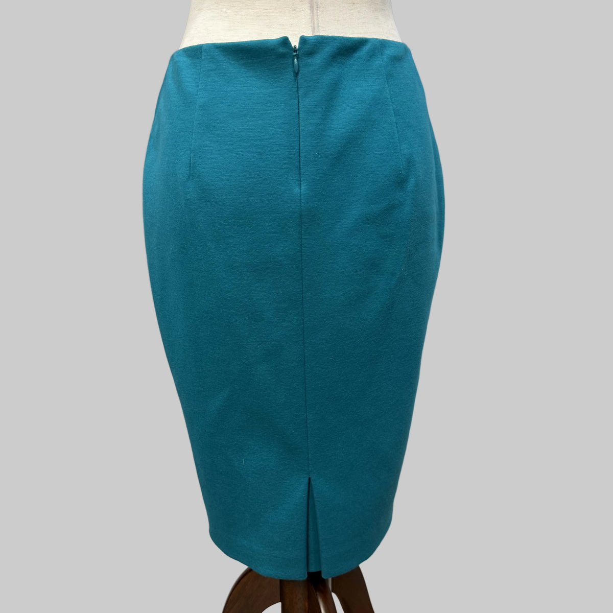 Elie Tahari | Teal Wool Blend Pencil Skirt