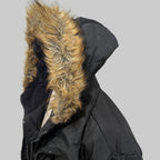 XOXO | Black Mid-Length Puffer Jacket
