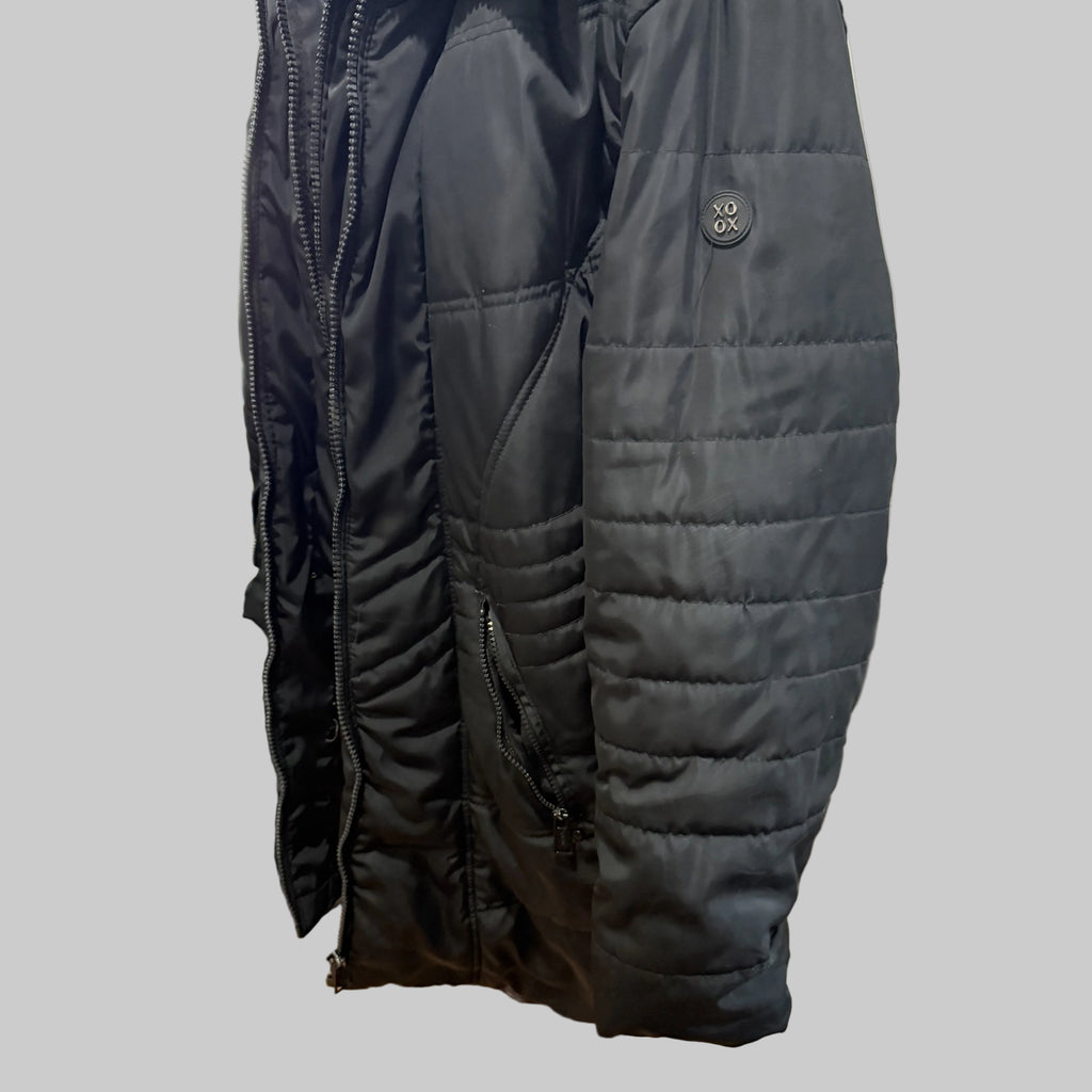 XOXO | Black Mid-Length Puffer Jacket