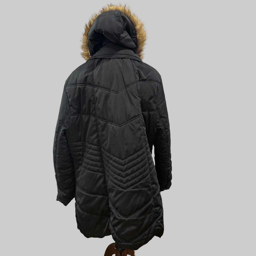 XOXO | Black Mid-Length Puffer Jacket