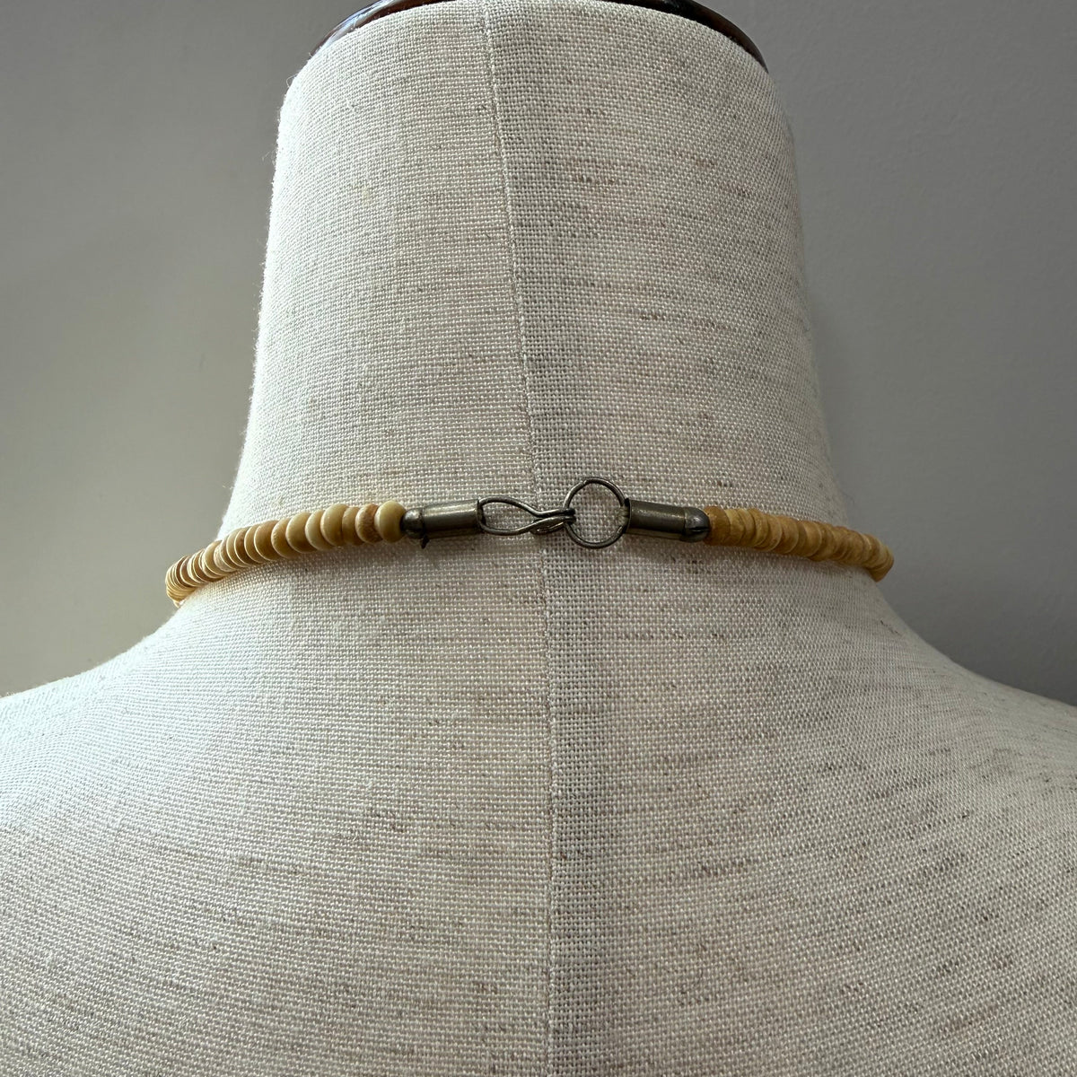 Vintage Hand Carved Bone Statement Necklace