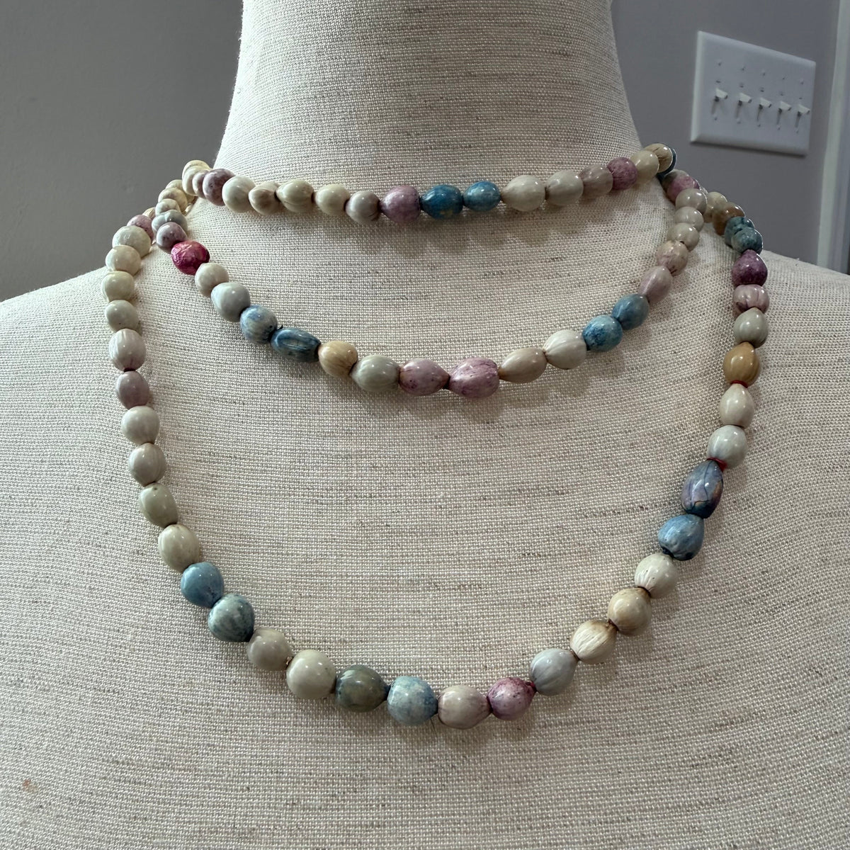 Dyed Seed Pod Necklace