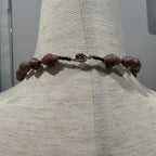 Purple Handmade Paper Bead Statement Necklace
