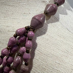Purple Handmade Paper Bead Statement Necklace