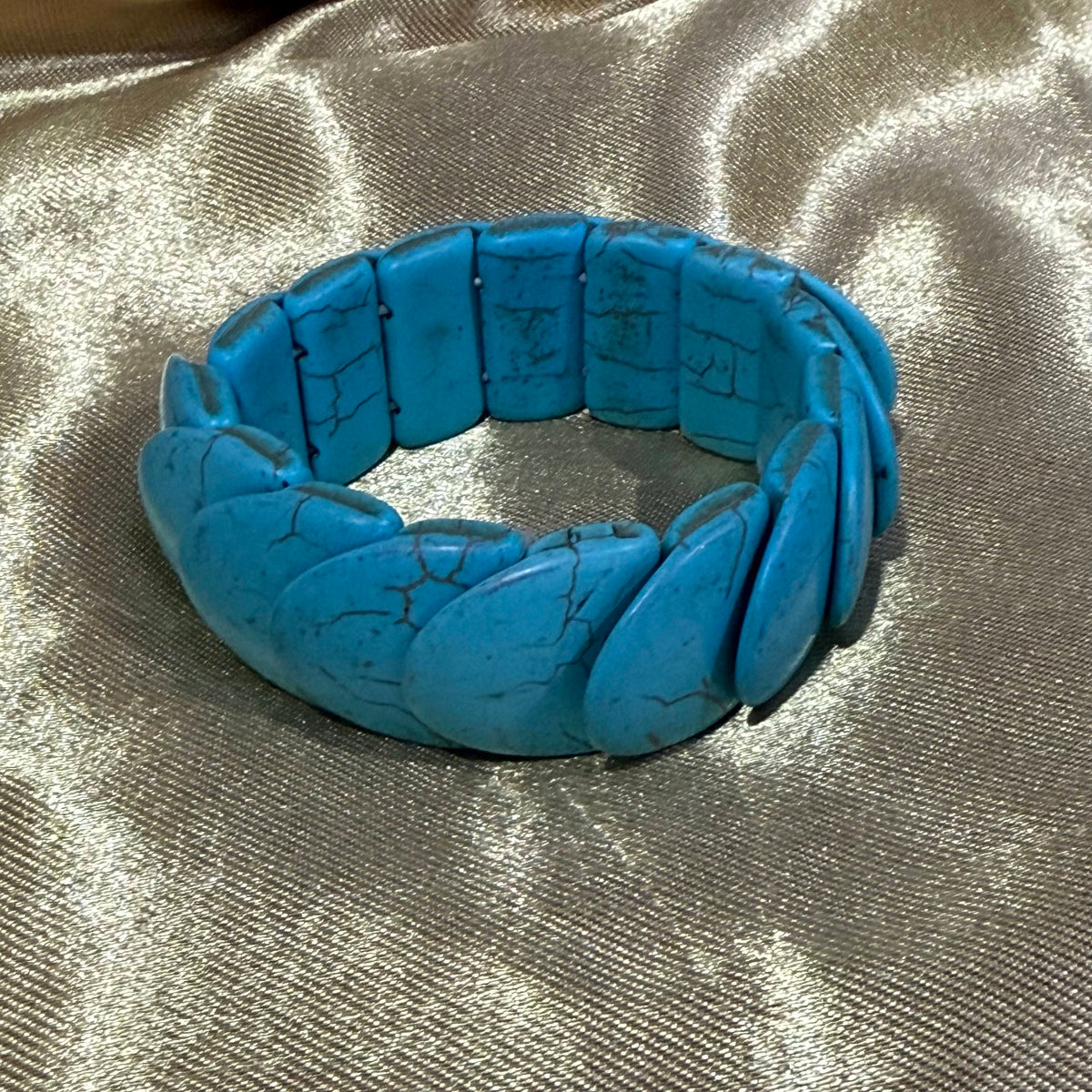 Turquoise Stone Stretch Bracelet