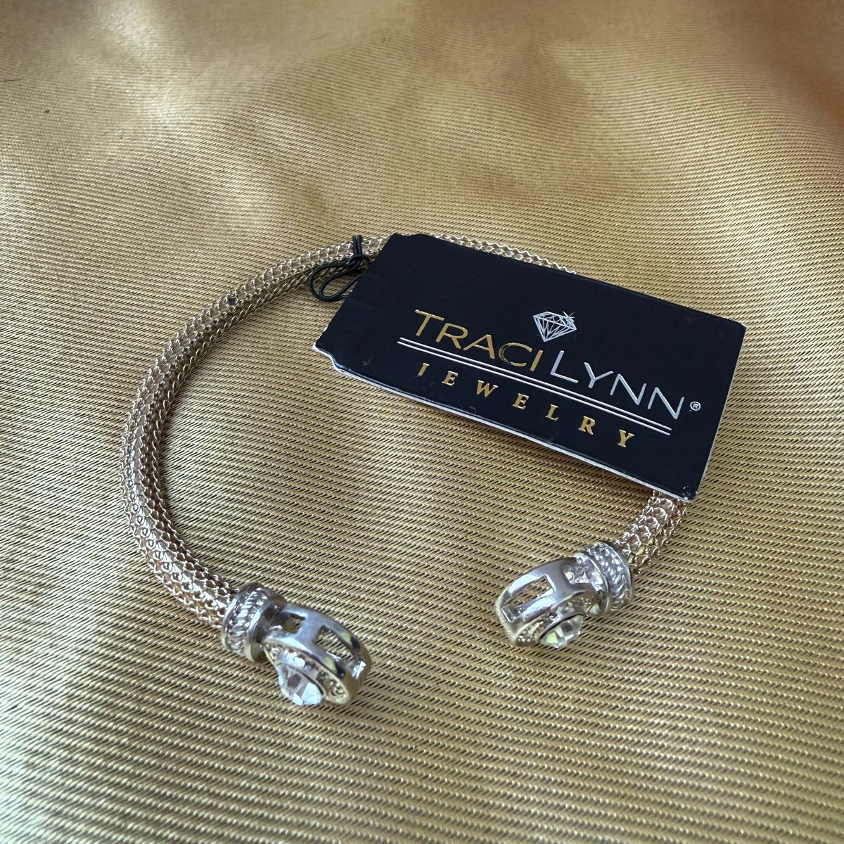 Traci Lynn | Woven Mesh Cuff Bracelet