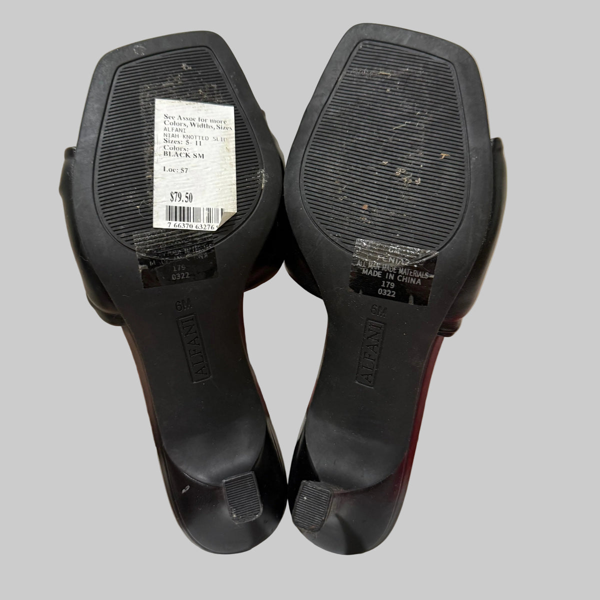 Alfani | Black Niah Knotted Slide