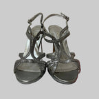Caparros | Silver Strappy Heel