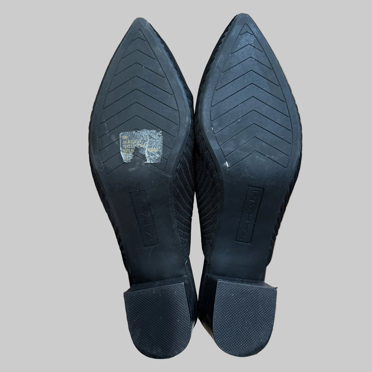 Tahari | Black Knit Block Kitten Heels
