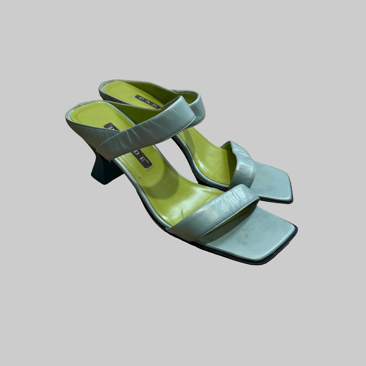 Parade | Lime Green & Brilliant Blue Retro Heels