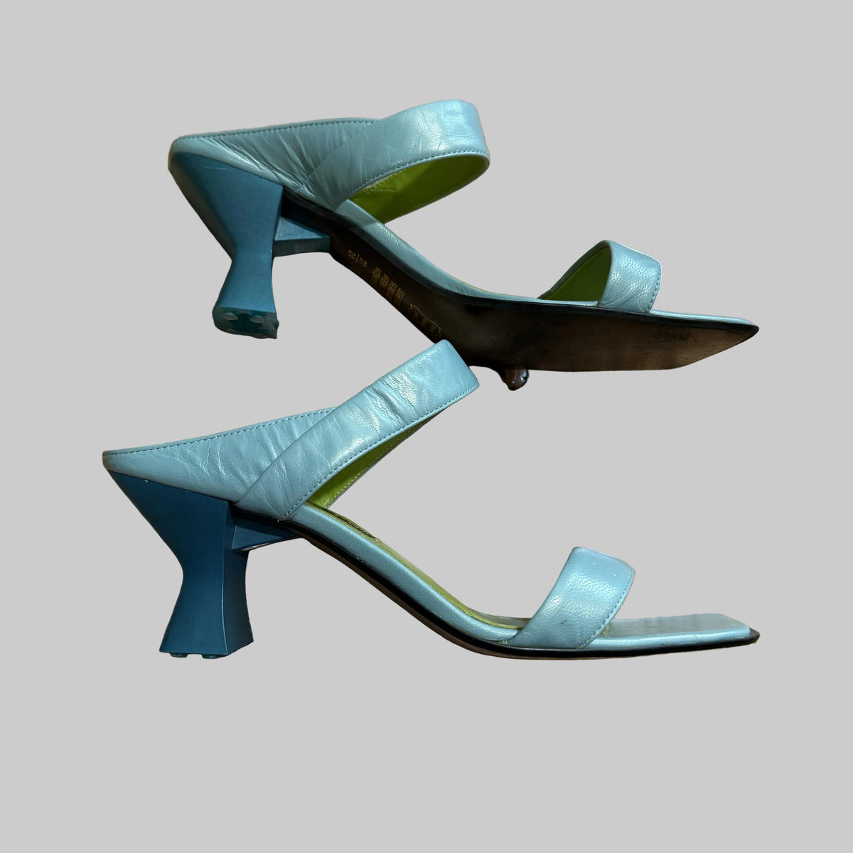 Parade | Lime Green & Brilliant Blue Retro Heels
