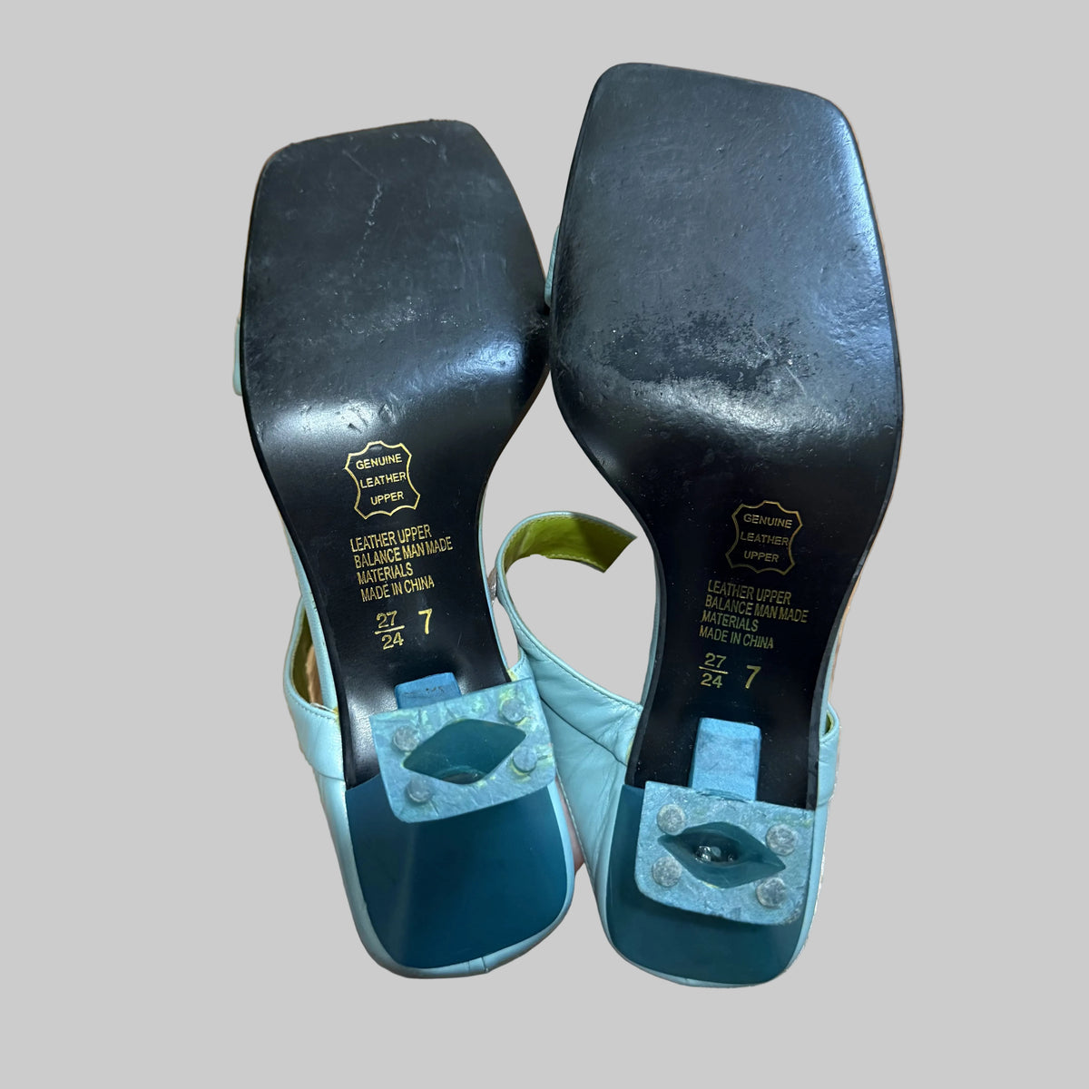 Parade | Lime Green & Brilliant Blue Retro Heels
