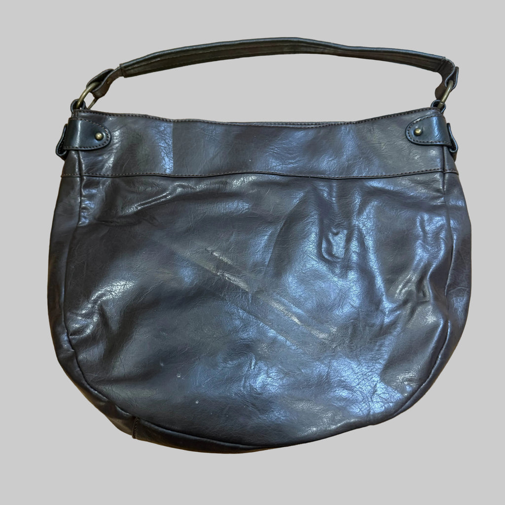 Liz & Co. | Brown Stitched Leather Shoulder Bag