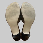 Jasmin | Brown Faux Leather Kitten Heel Slides