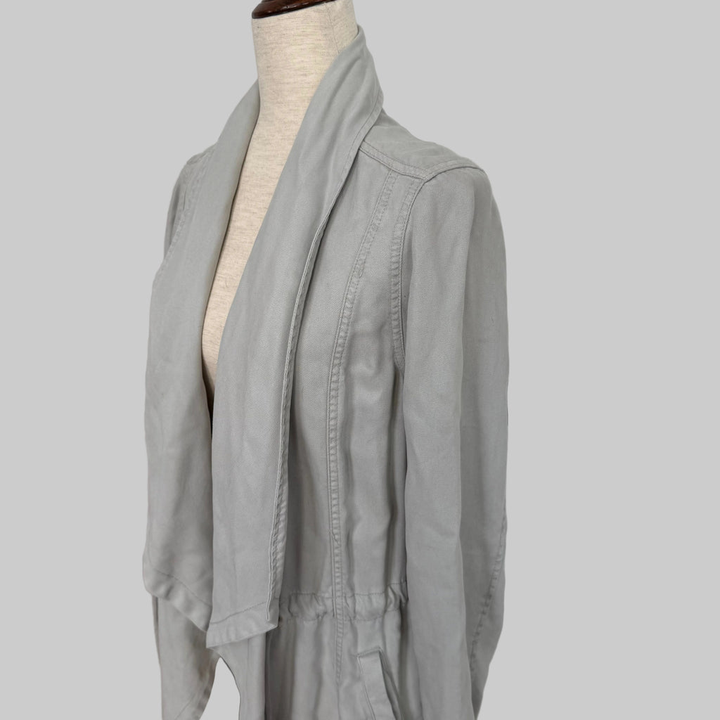 MAX | Open Front Light Gray Trench Coat