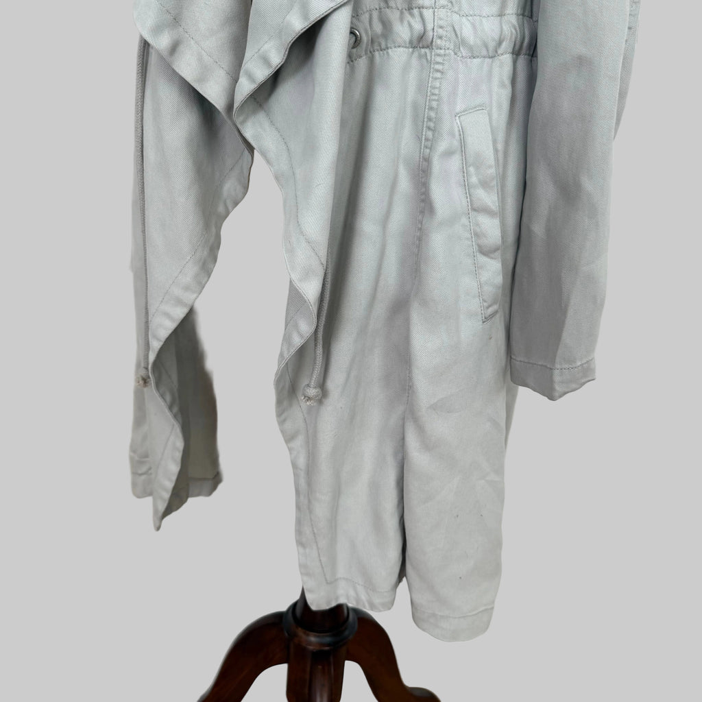 MAX | Open Front Light Gray Trench Coat