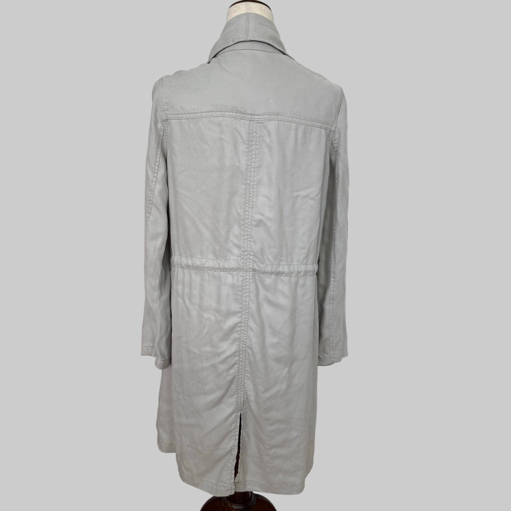 MAX | Open Front Light Gray Trench Coat