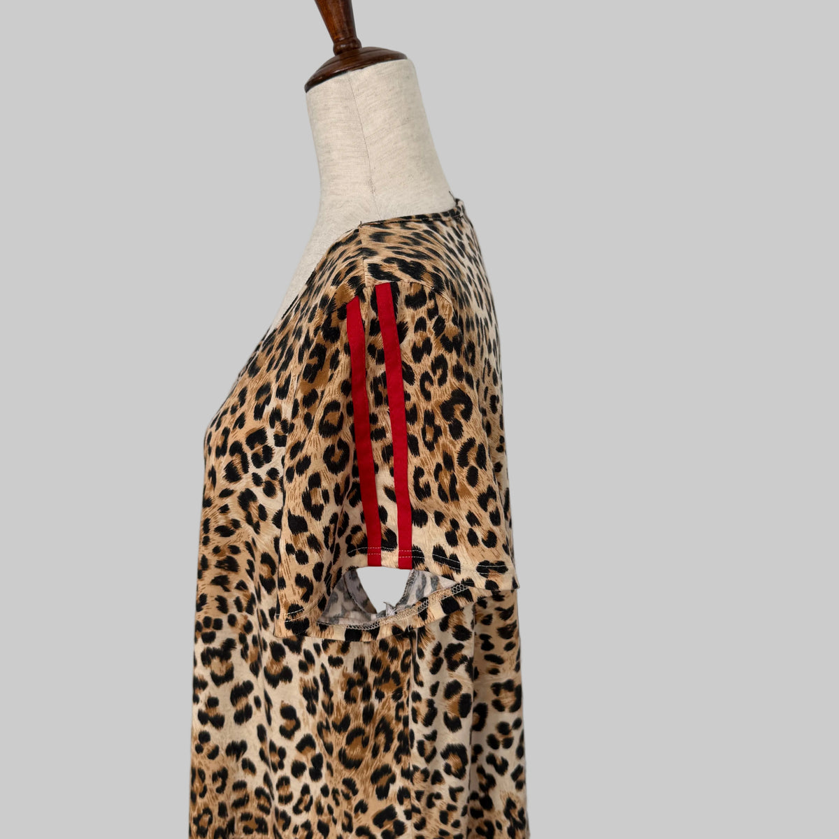 Vibe Sportswear | Short Sleeve A Line Cheetah Print Dress