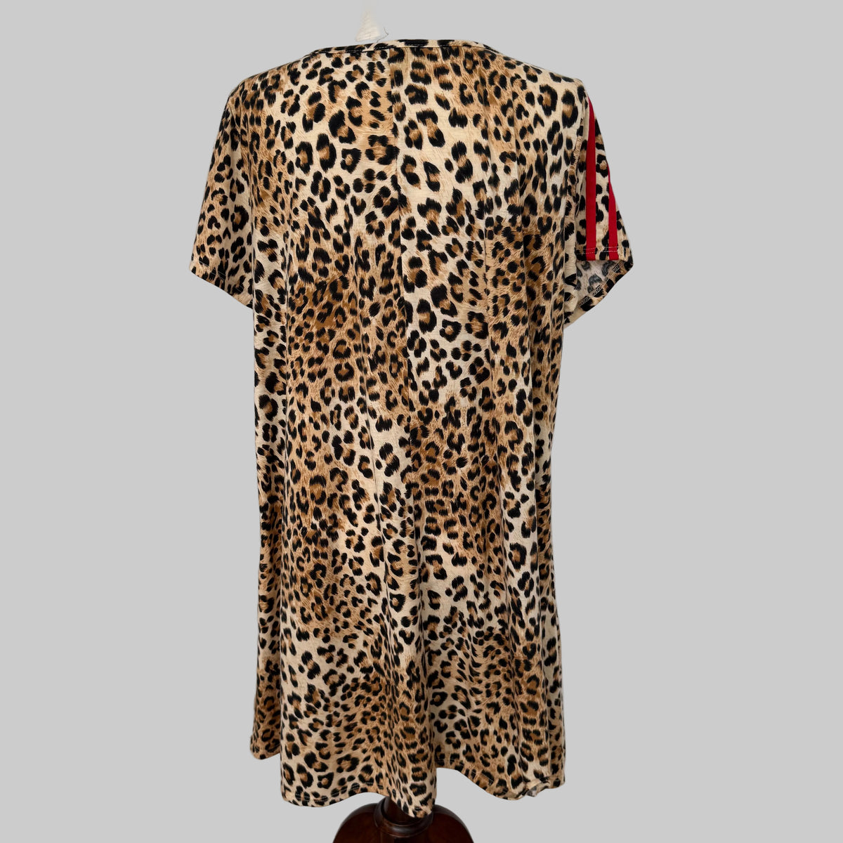 Vibe Sportswear | Short Sleeve A Line Cheetah Print Dress