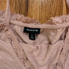 Torrid | Dusty Pink Lace Trimmed Top