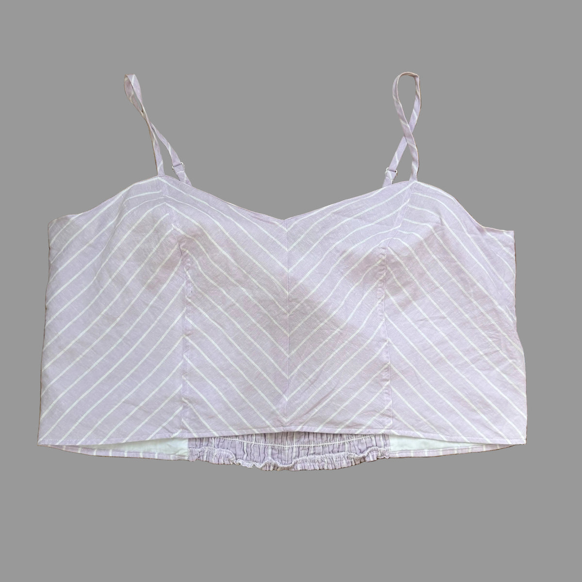 Lane Bryant | Lilac Striped Crop Top
