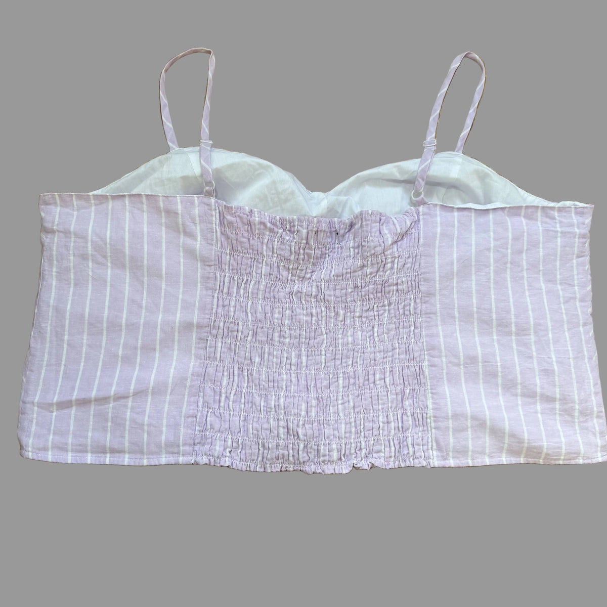 Lane Bryant | Lilac Striped Crop Top