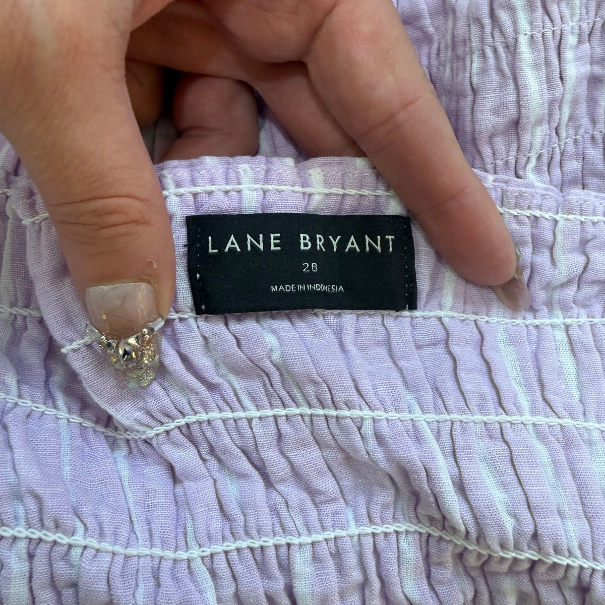 Lane Bryant | Lilac Striped Crop Top