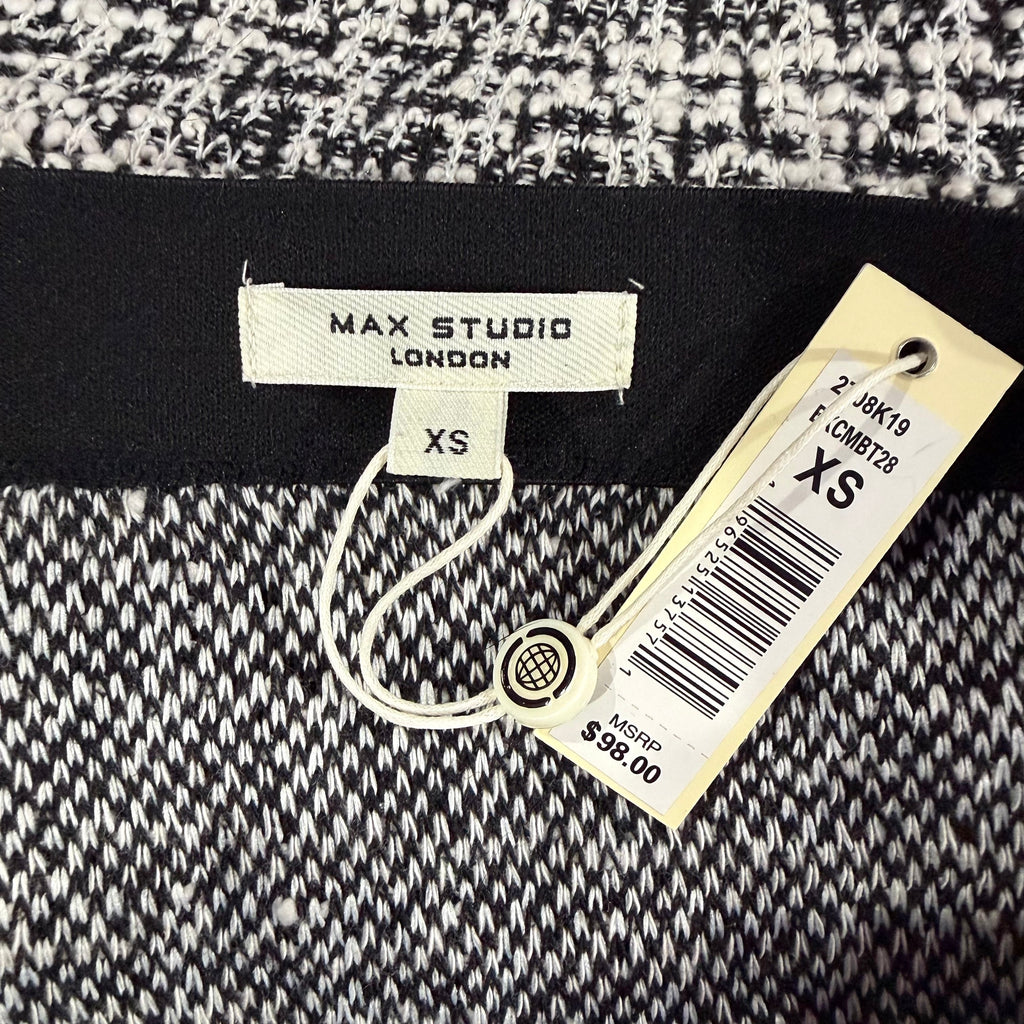 Max Studio | Black & White Knit Mini Skirt