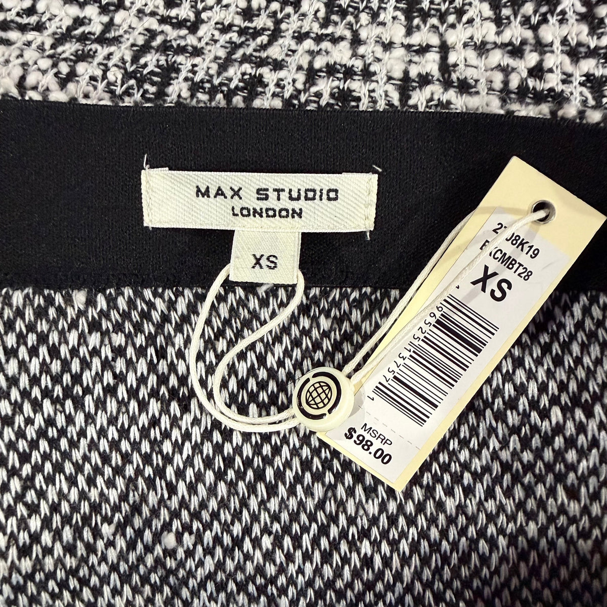 Max Studio | Black & White Knit Mini Skirt