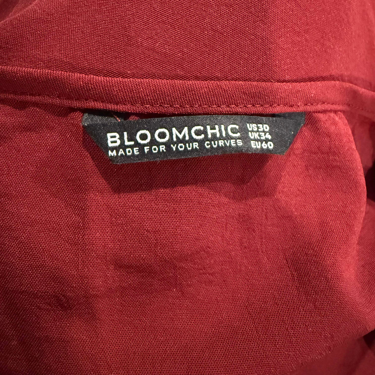 BloomChic | Red Wine Faux Pearl Embellished Dress