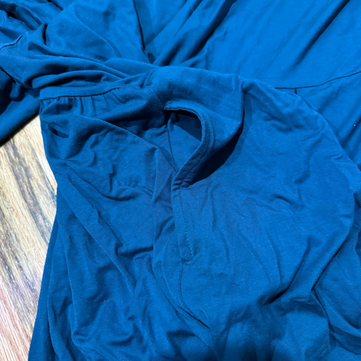 Hey Peach | Blue V Neck Dress With POCKETS