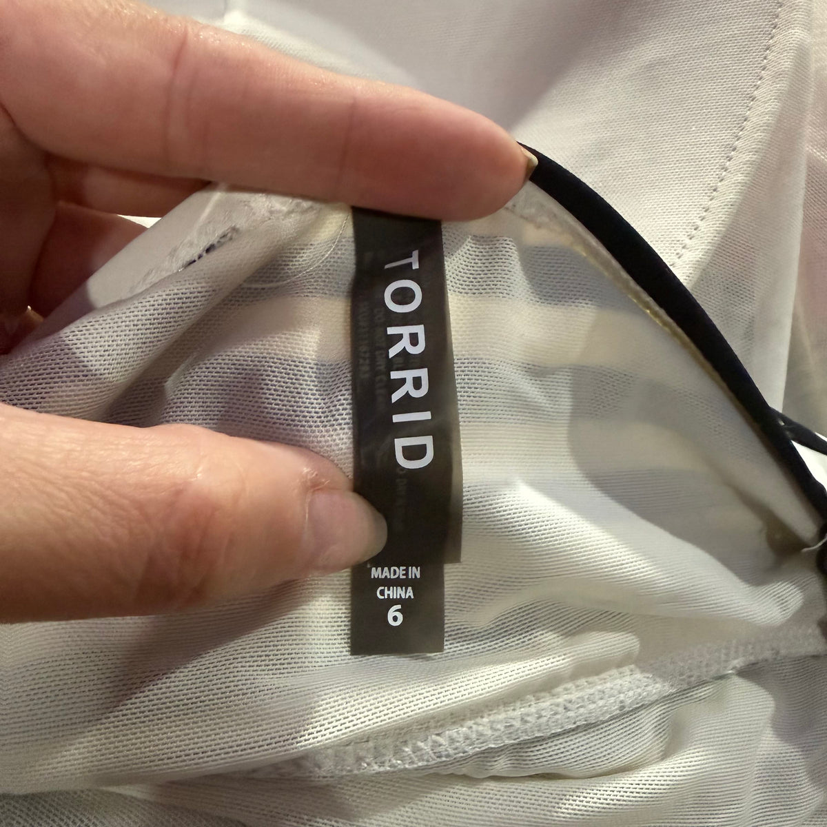 Torrid | Black & White Striped Swim Top