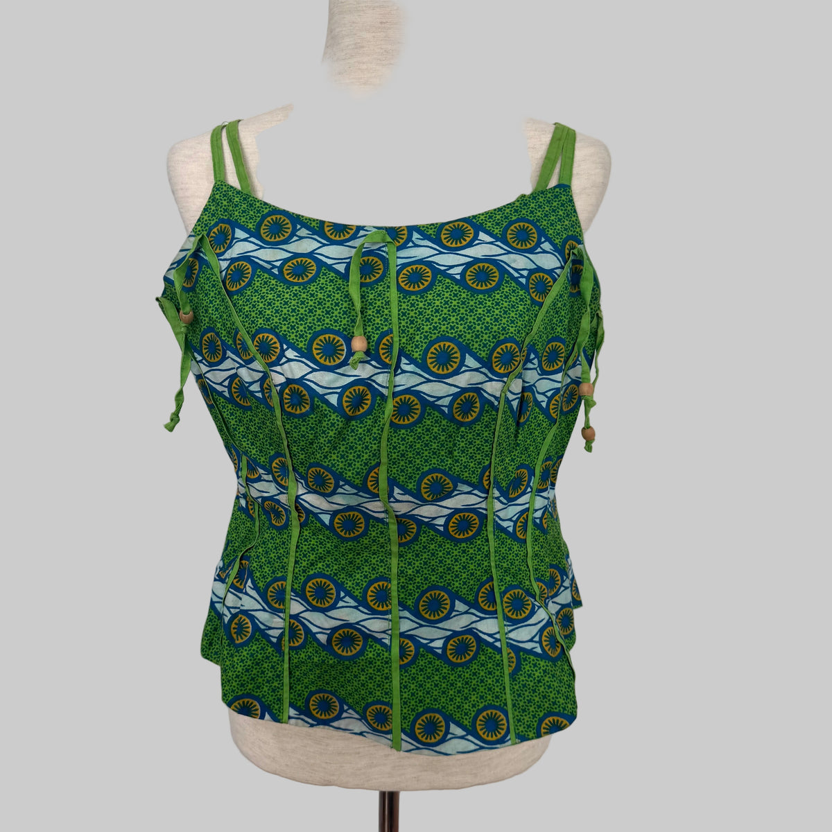 Handmade Green Corset Style Top
