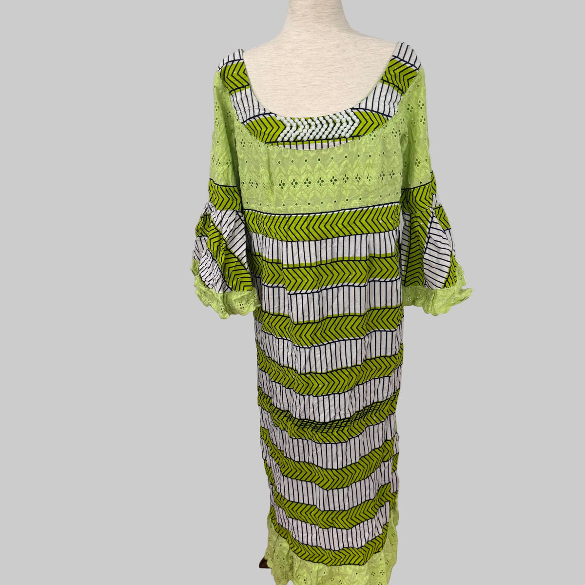 Handmade Green Embellished Dress