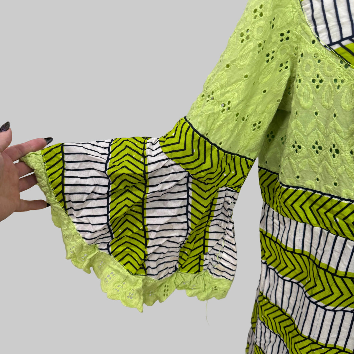 Handmade Green Embellished Dress