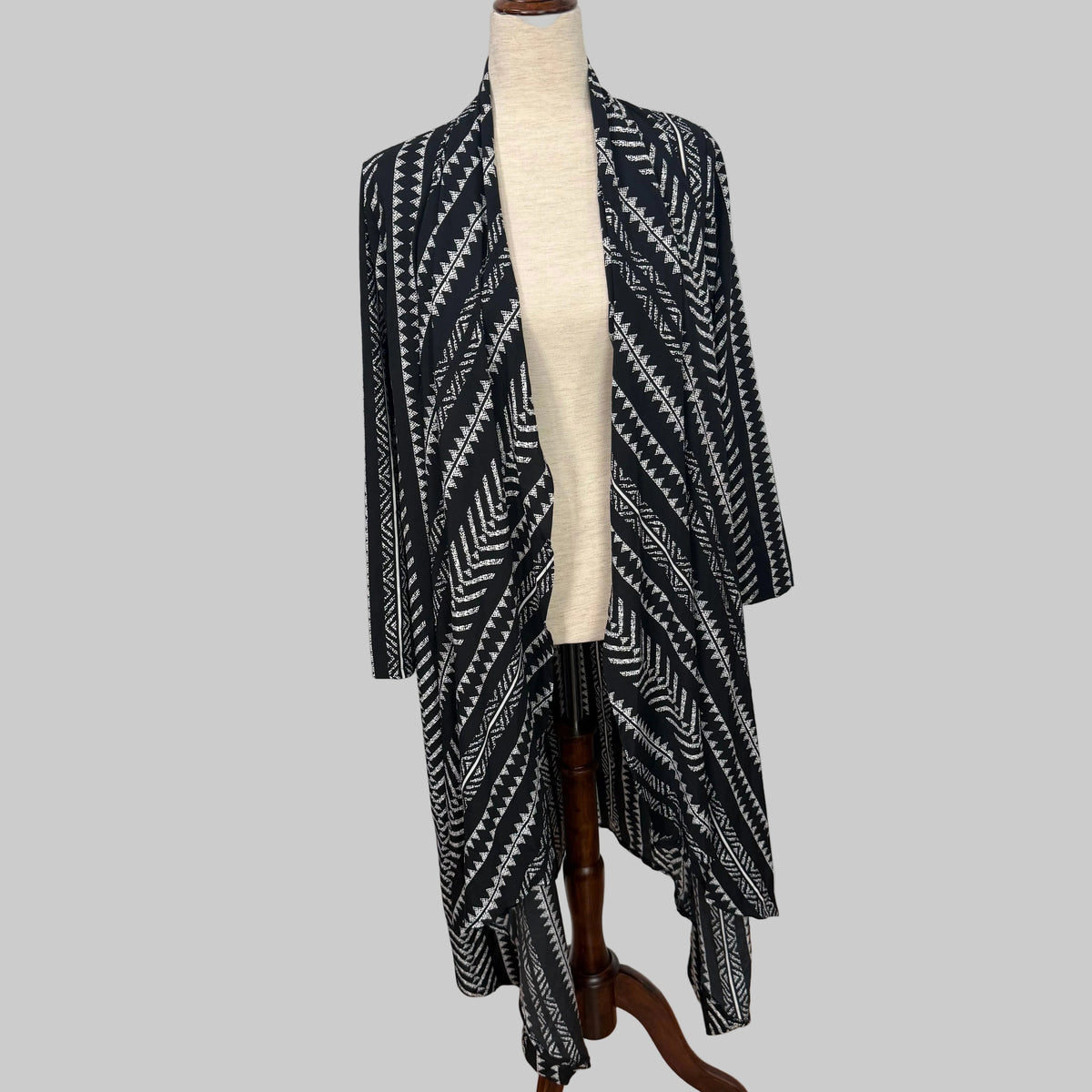 Shein | Black and White Patterned Duster