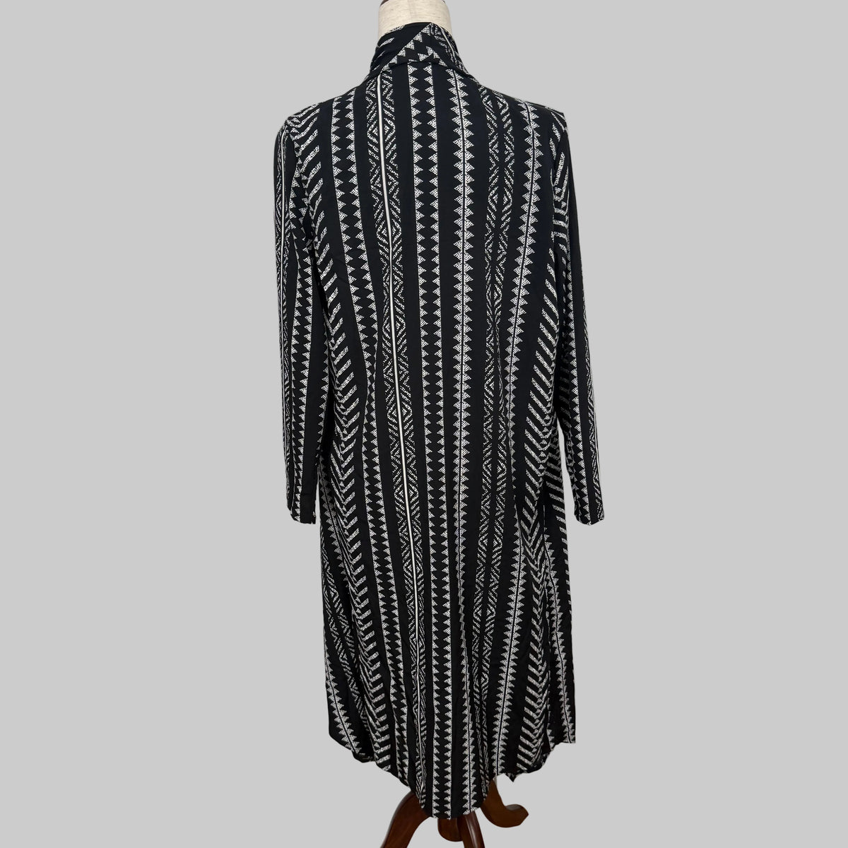Shein | Black and White Patterned Duster