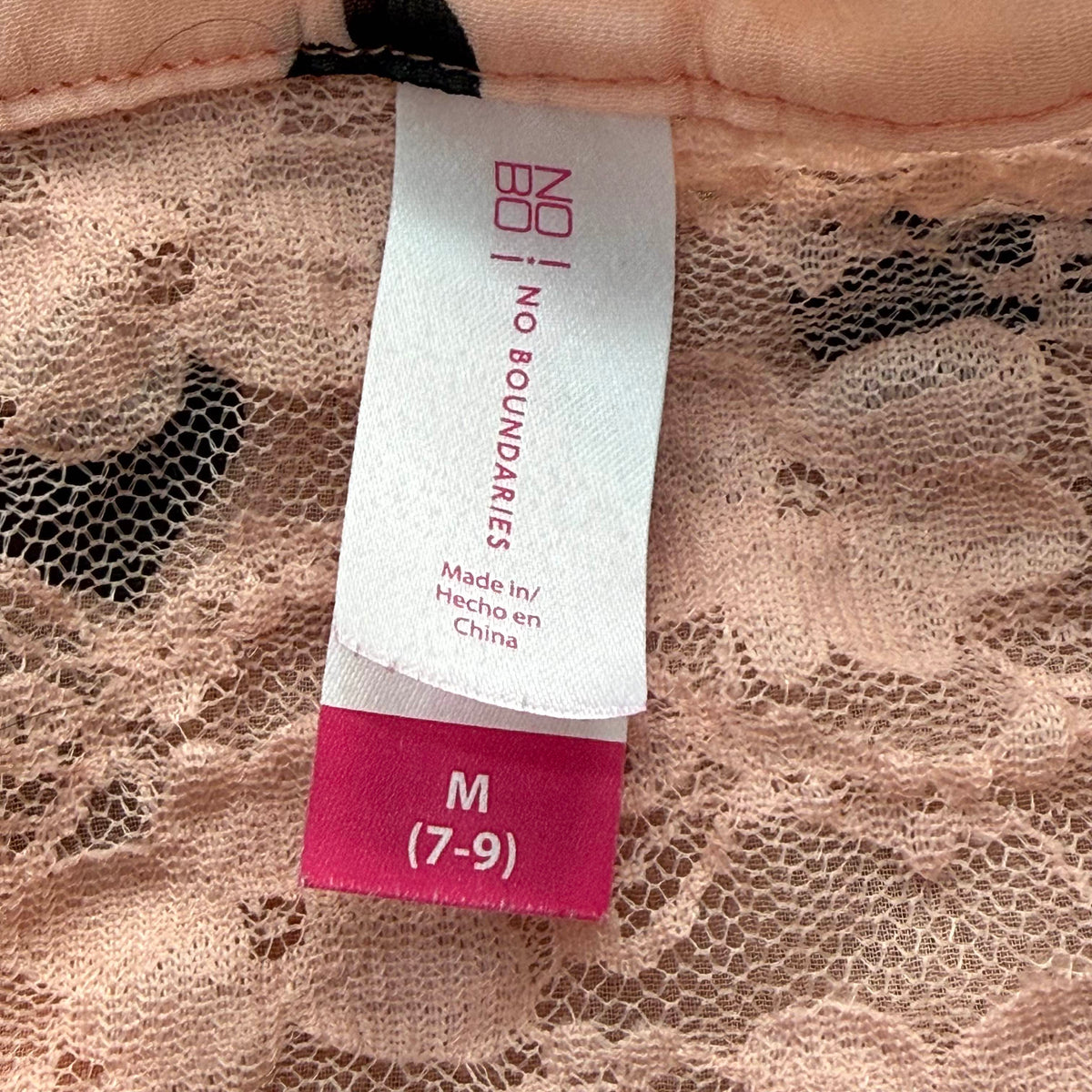 No Boundaries | Y2K Sheer Pink Blouse with Black Hearts