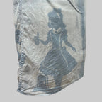 Refashioned | Alice in Wonderland Bleach Painted Denim Dress Women's Small