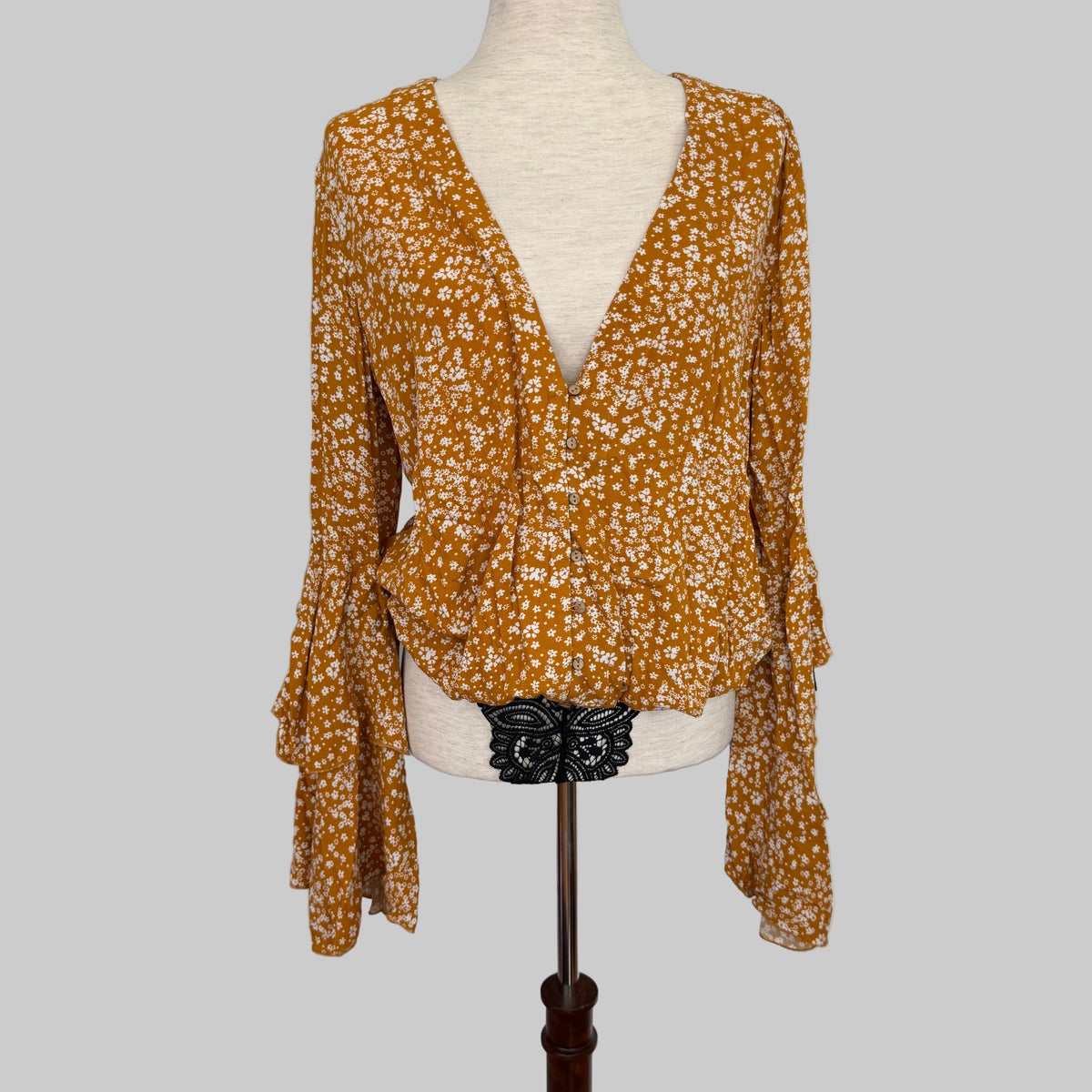 Free People | Intimately NWT Bell Sleeve Bodysuit