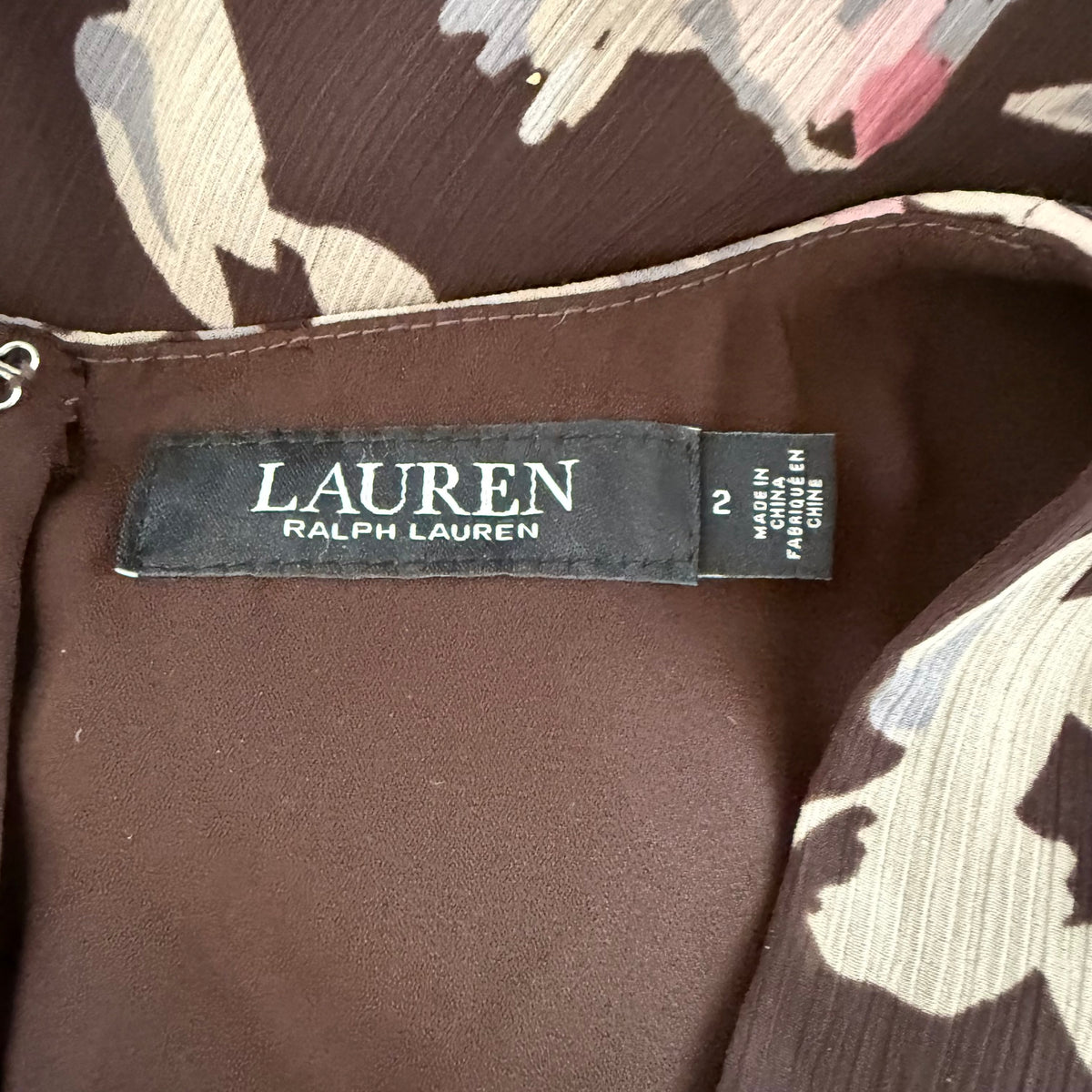 Lauren Ralph Lauren | Brown Floral Fit and Flare Dress
