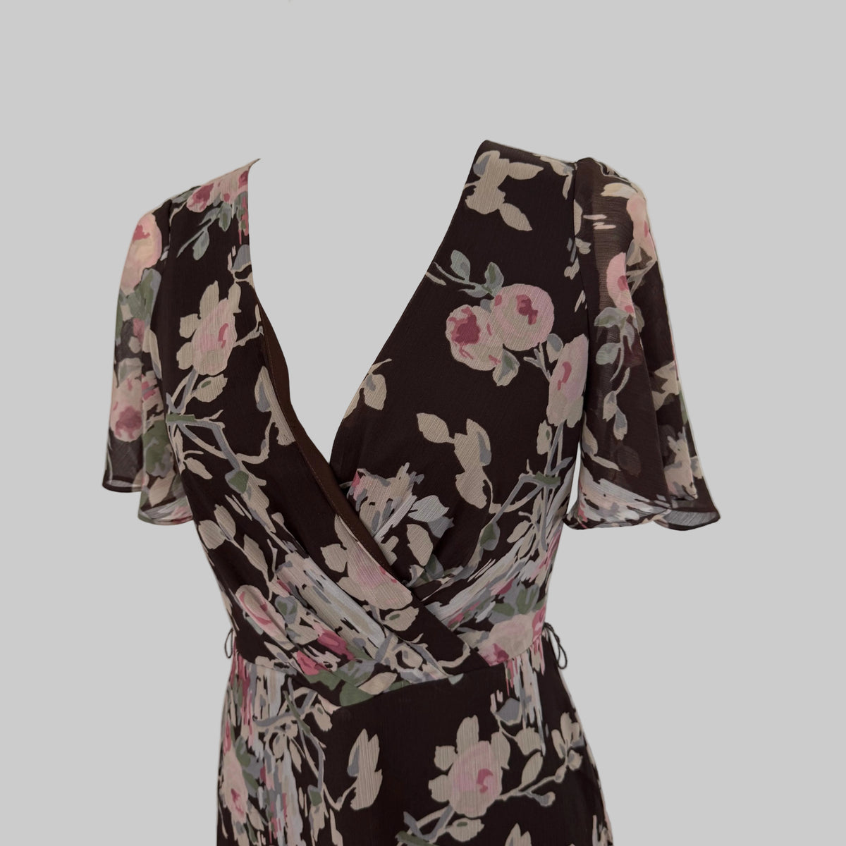 Lauren Ralph Lauren | Brown Floral Fit and Flare Dress