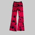 Unbranded Red and Black Tie Dye Wide Leg Leggings